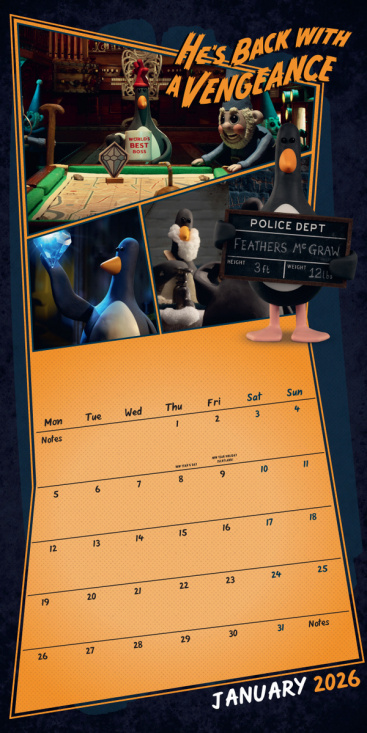 Wallace And Gromit  - 2026 Square Calendar