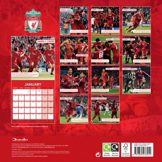 Liverpool Fc Legends  - 2026 Square Calendar