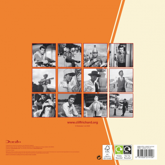 Cliff Richard  - 2026 Collector's  Record Sleeve Calendar