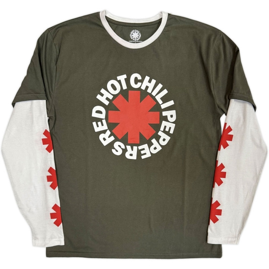 Red Hot Chili Peppers - Classic Asterisk Uni Green/Wht Layered Longsleeve