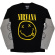 Nirvana - Happy Face Uni Bl/Grey Layered Longsleeve Nirvana - Happy Face Uni Bl/Grey Layered Longsleeve