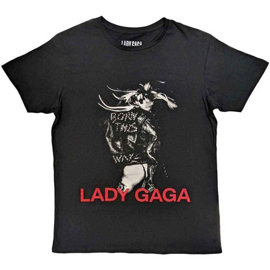 Lady Gaga - Leather Jacket Uni Bl T-Shirt  (2XL)