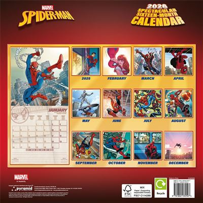 Spiderman - 2026 Square Calendar  (Animated)