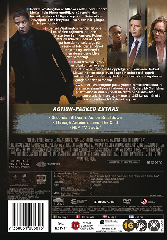 Movie - Equalizer 2, The (Dvd) Bnl+Nc