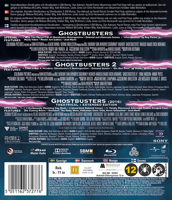 Movie - Ghostbusters 1-3 Box Bd S-T