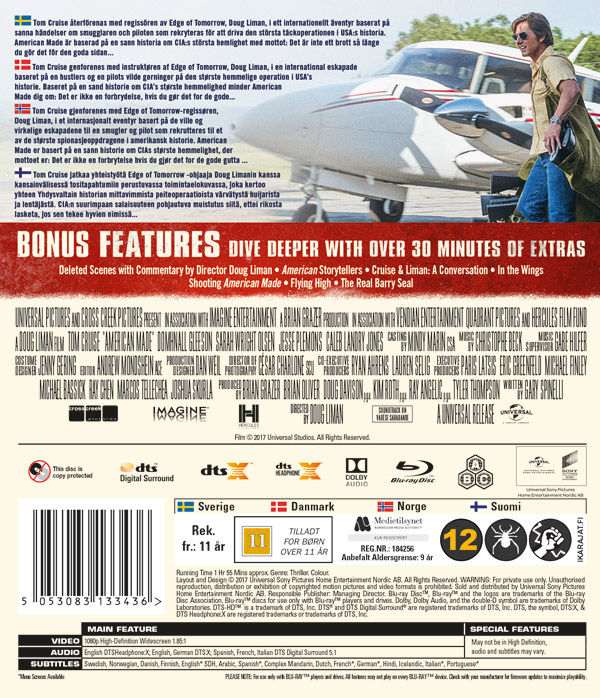 Movie - American Made Bd S-T