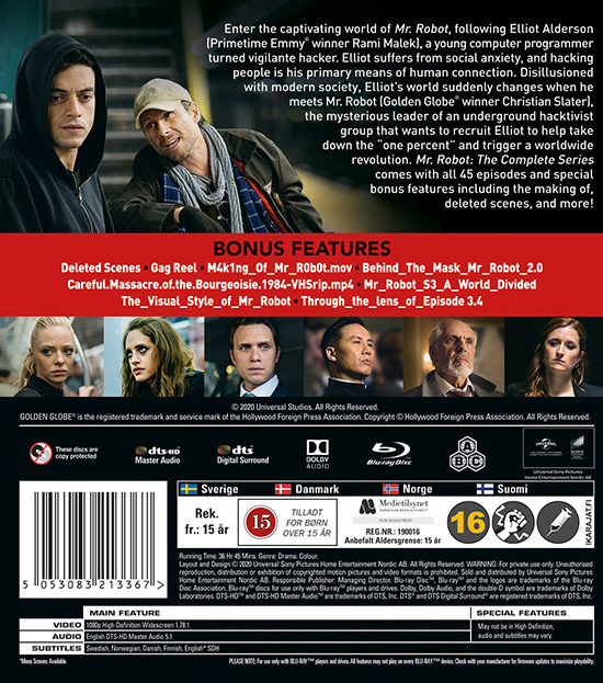 Movie - Mr Robot Complete Series Bd S-T