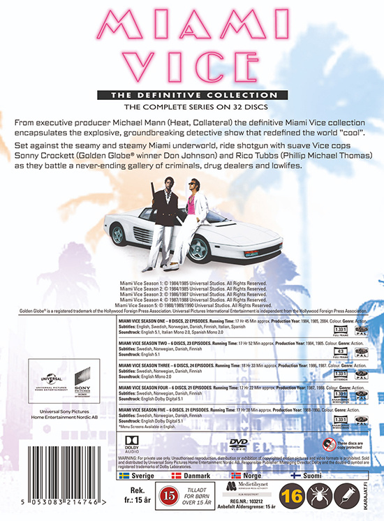 Movie - Miami Vice Complete Series Dvd S-T