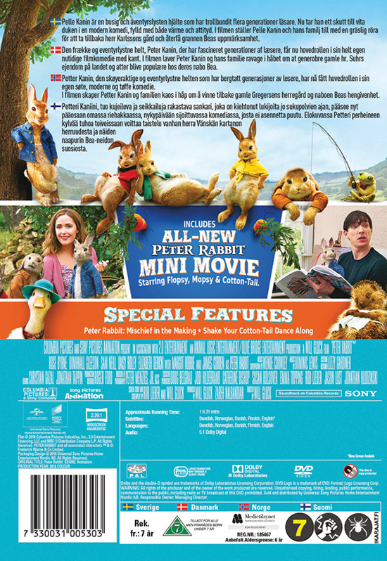 Movie - Peter Rabbit Dvd S-T