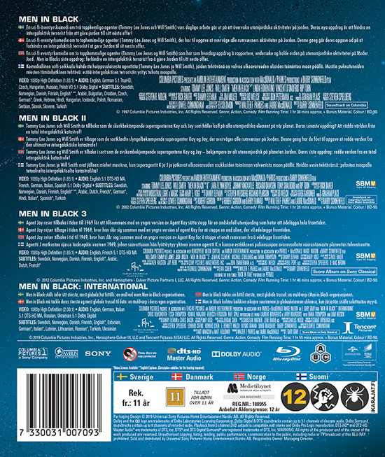 Movie - Men In Black 1-4 Box Bd S-T