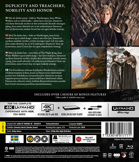 Movie - Game Of Thrones 4K - Season 8