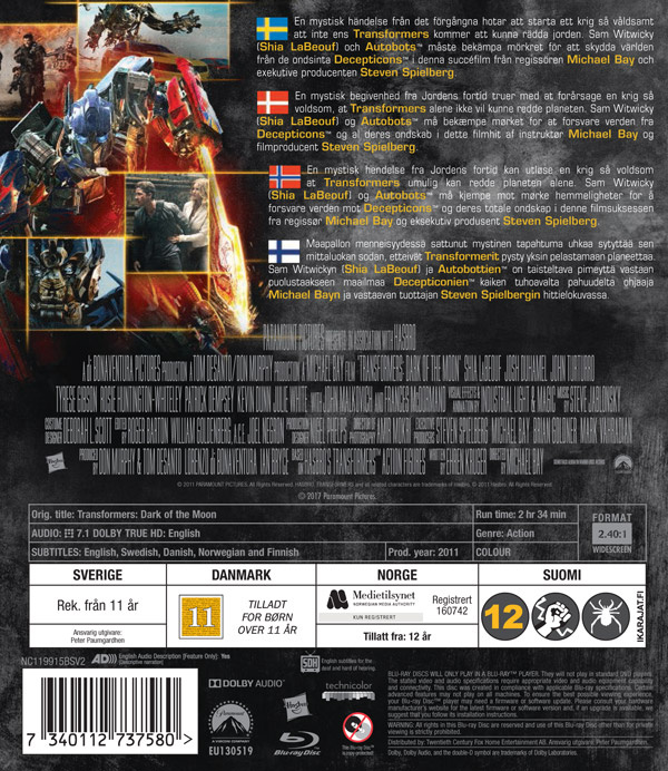Movie - Transformers 3: Dark Side Repack Bd