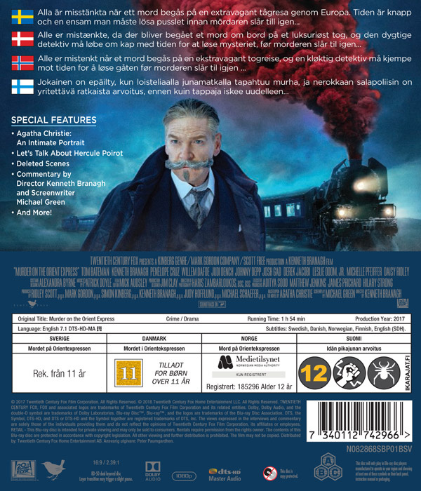 Movie - Murder On The Orient Express Bd