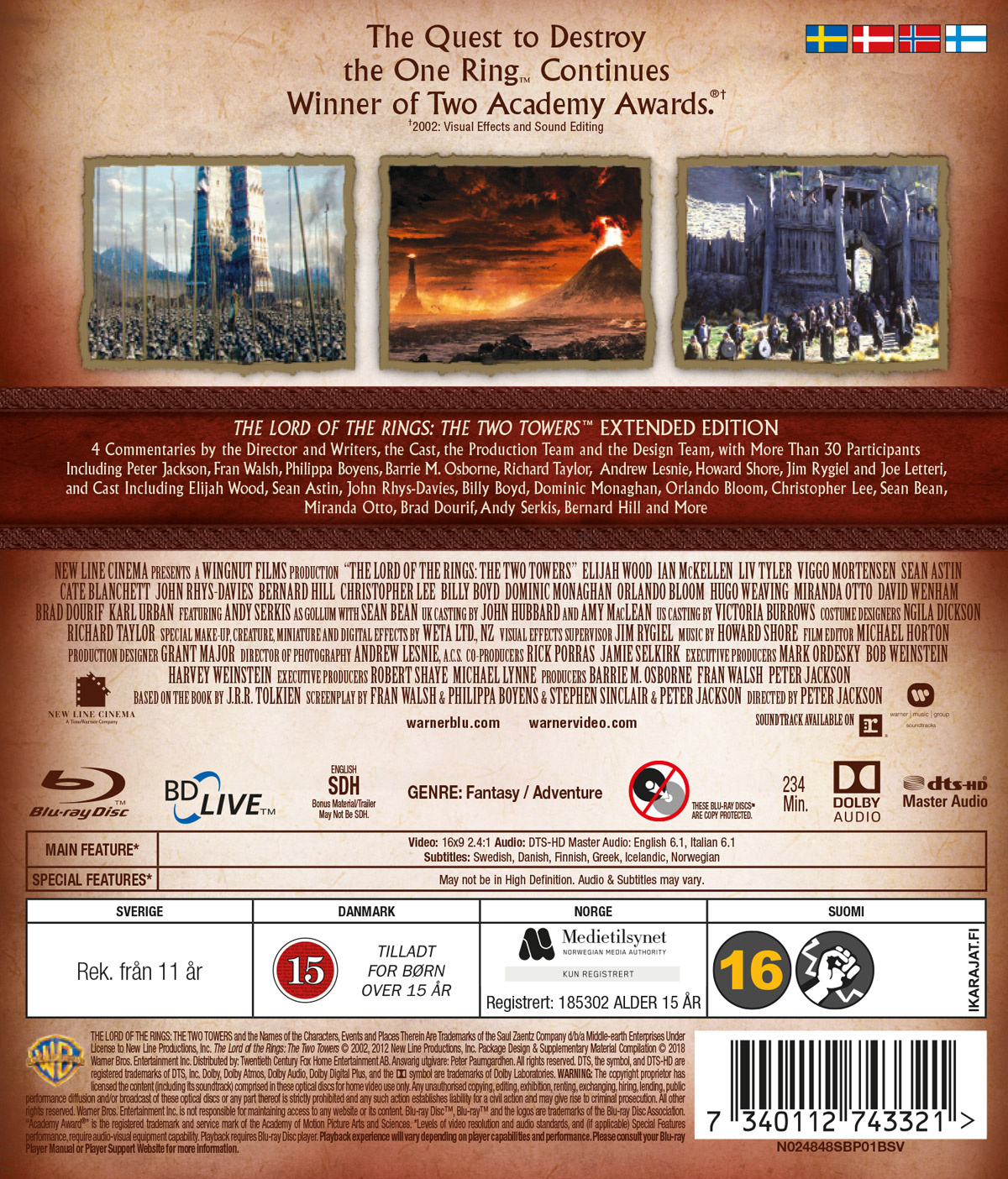 Movie - Lord Of The Rings 2 - Extended Cut Bd