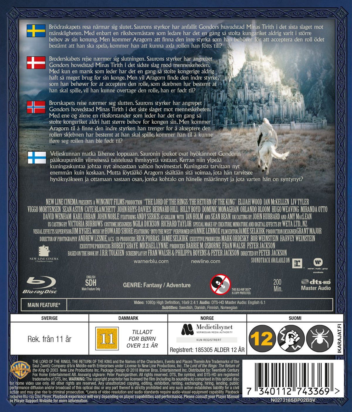 Movie - Lord Of The Rings 3 - Theatrical Cut Bd