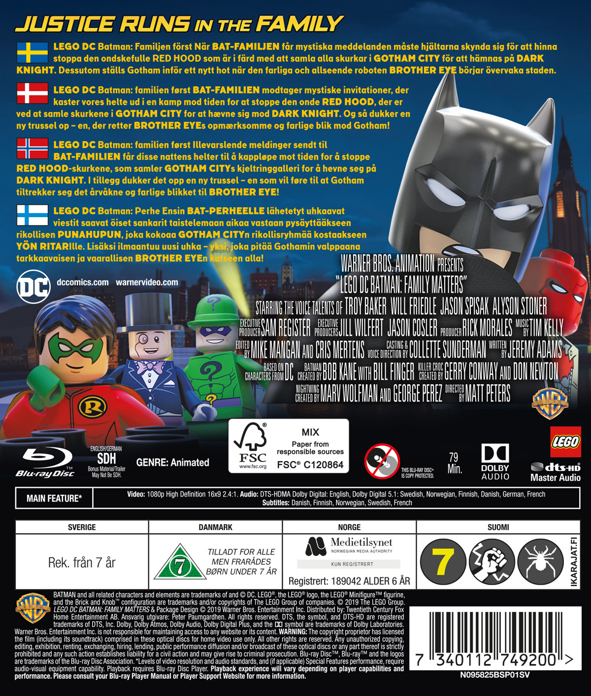 Movie - Lego Dc Batman: Family Matters Bd