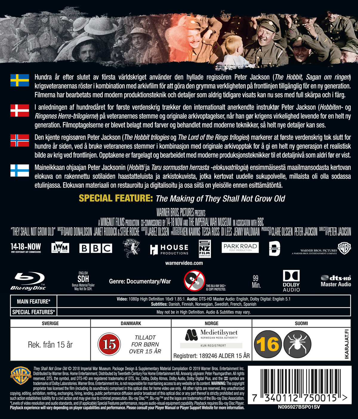 Movie - They Shall Not Grow Old Bd