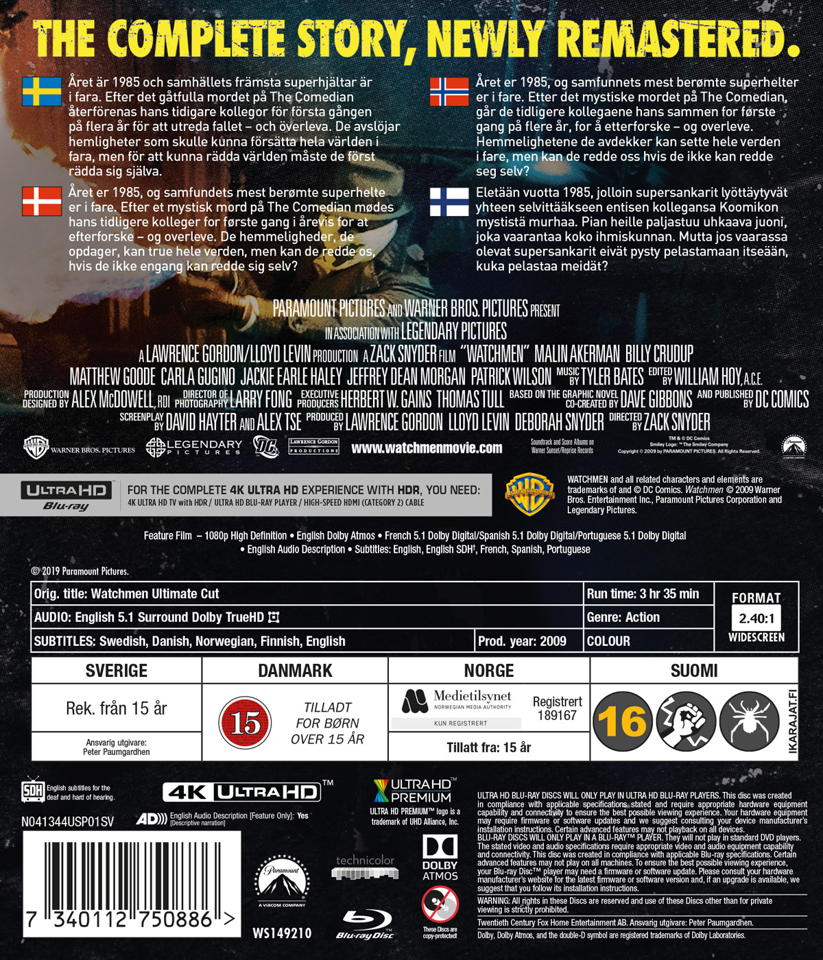 Movie - Watchmen Ultimate Cut Uhd