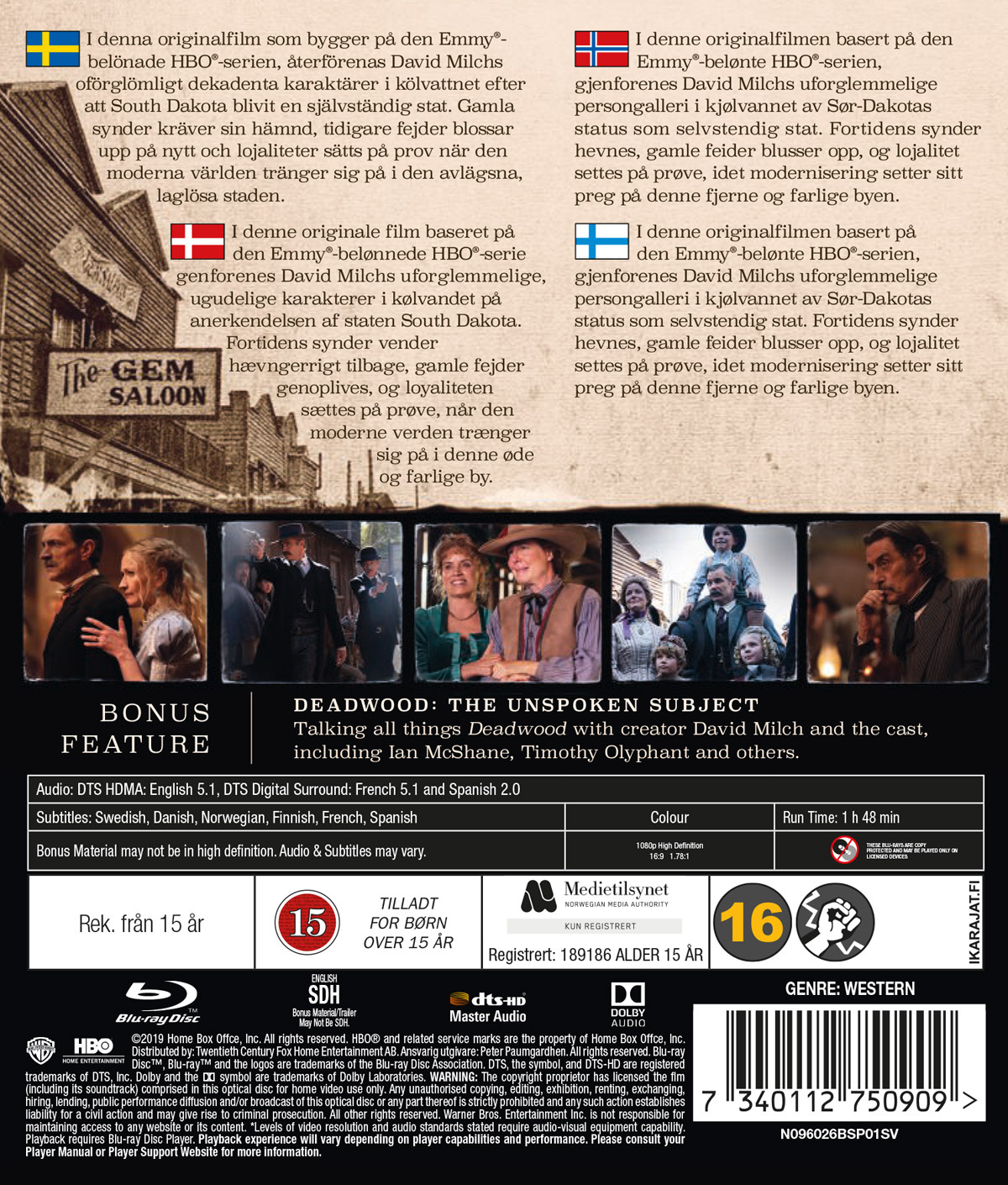 Movie - Deadwood - The Movie Bd
