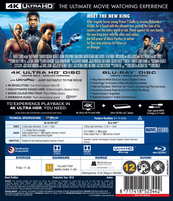 Movie - Black Panther Uhd/Scandi