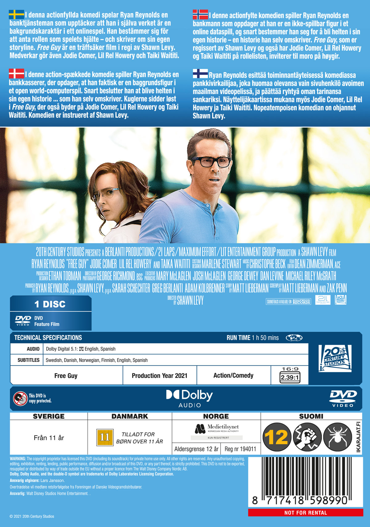 Movie - Free Guy-Dvd