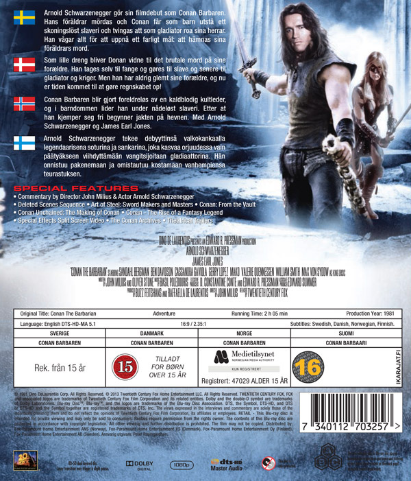 Movie - Conan The Barbarian Bd