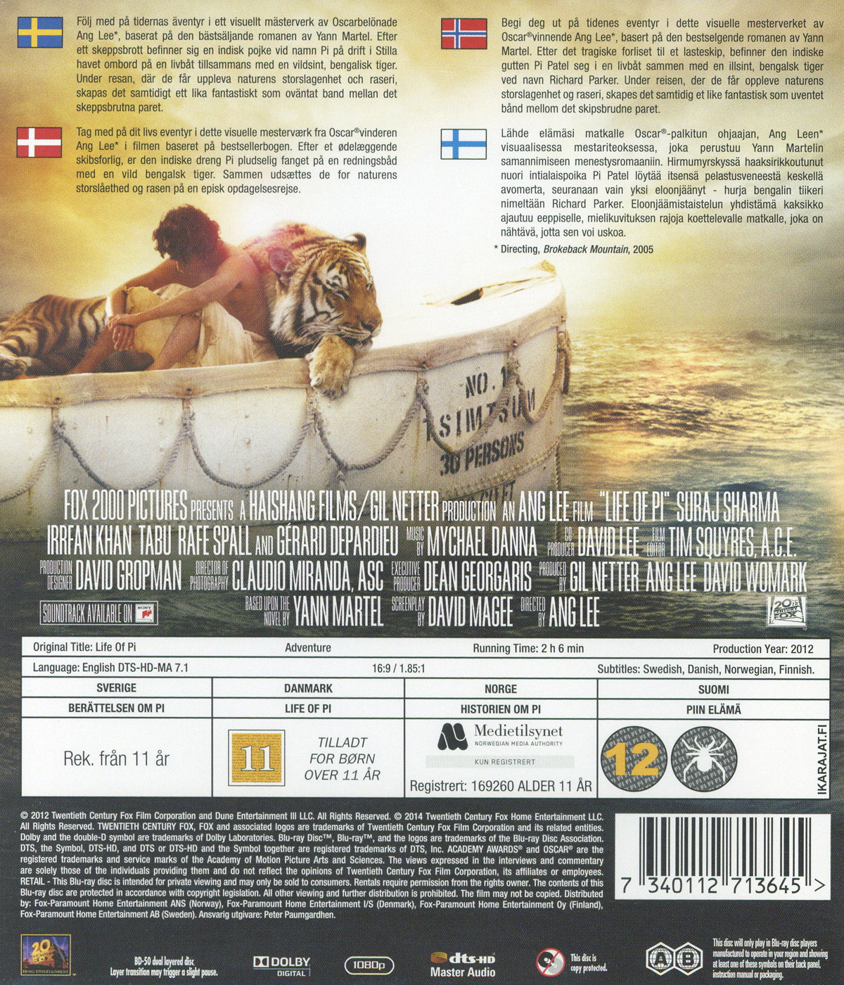 Movie - Life Of Pi Bd