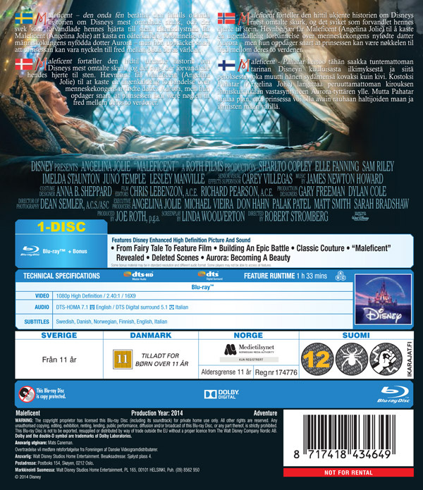 Movie - Maleficent Bd/Scandi