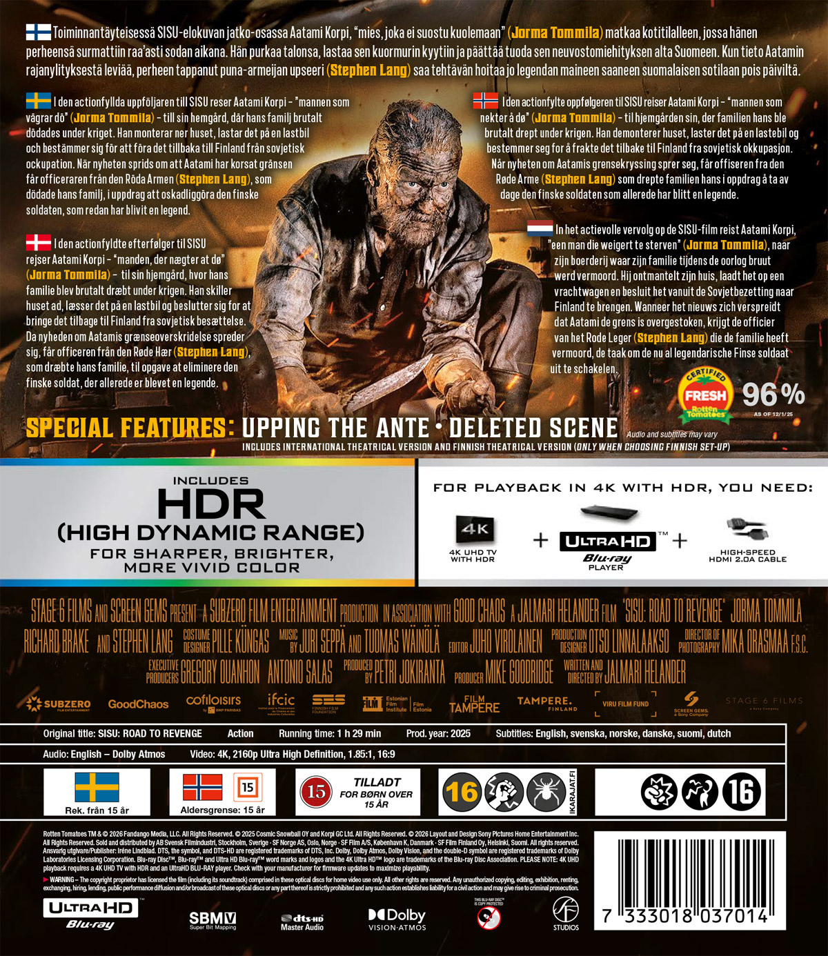 Movie - Sisu: Road To Revenge (Uhd)