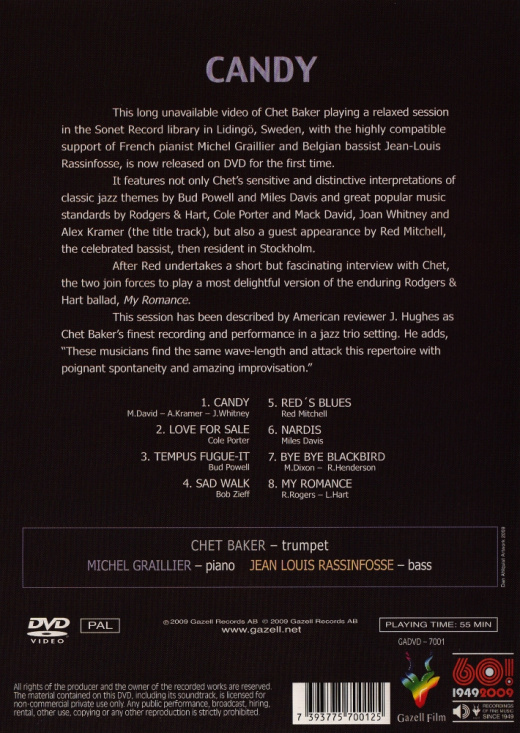 Chet Baker - Candy (DVD)