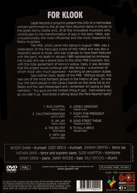 Paris Reunion Band - For Klook (DVD)