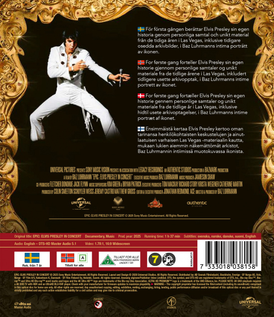 Movie - Epic: Elvis Presley In Concert (4K Ultra HD)