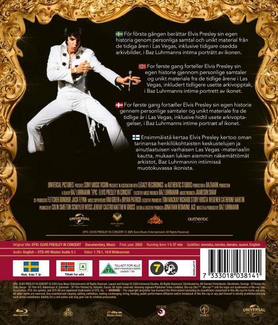 Movie - Epic: Elvis Presley In Concert (Blu-ray)