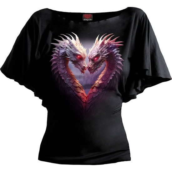 Spiral - Heart Of Dragons - Ladies Latin Boatneck Top