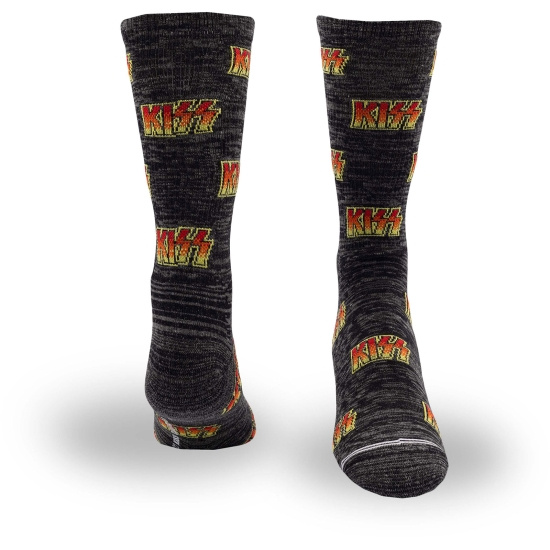 Kiss   - Allover Logo Uni Bl Socks