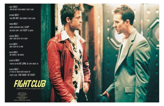 Movie Poster - Rules Of Fight Club (91,5 X 61 Cm)