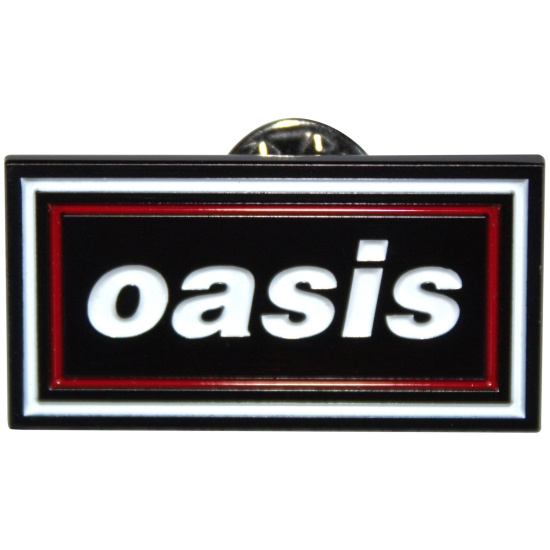 Oasis - Decca Logo Red & Navy Retro Pin Badge