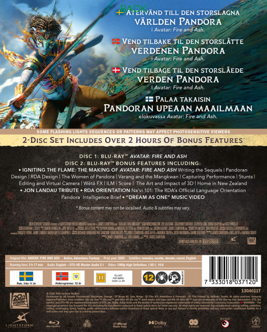 Movie - Avatar Fire And Ash (Steelbook 3-Disc / 4K UHD + Blu-ray + Blu-ray Bonus)