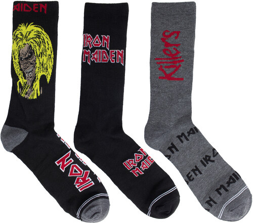 Iron Maiden - Crew Socks (3 Pack Collector Guitar Shape Tin)