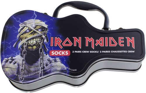 Iron Maiden - Crew Socks (3 Pack Collector Guitar Shape Tin)