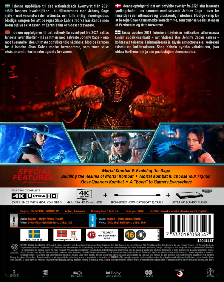 Movie - Mortal Kombat 2 (Ltd Steelbook 2-disc / 4K UHD + Blu-ray)
