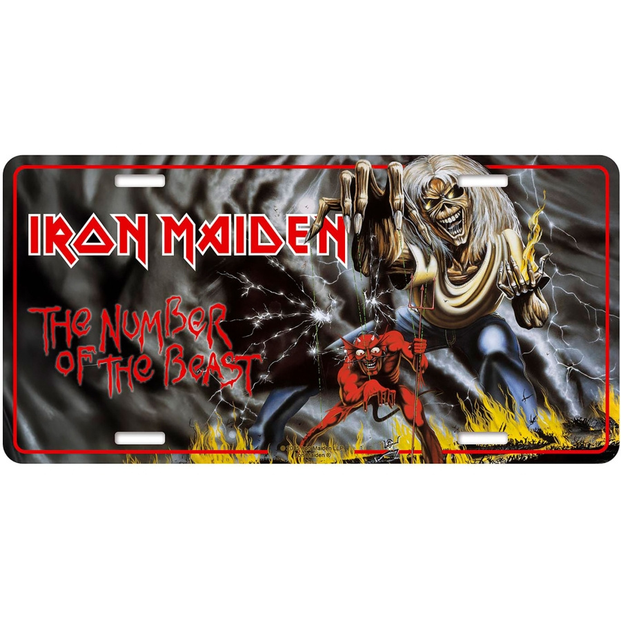 Iron Maiden - Number Plate: Number Of The Beast