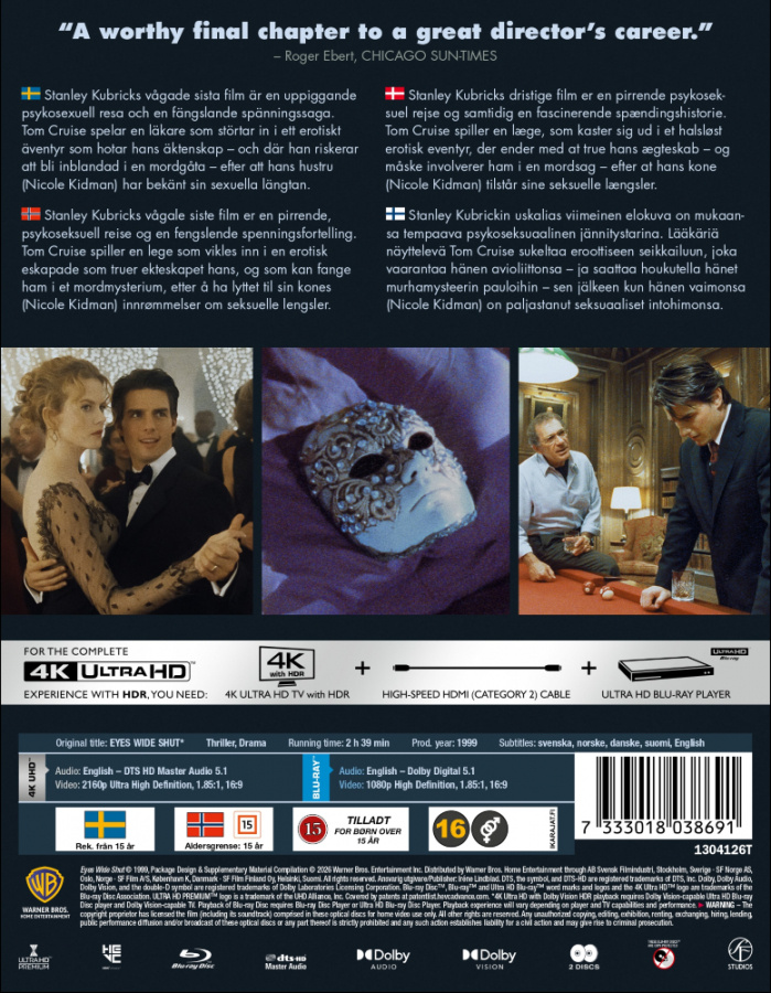 Movie - Eyes Wide Shut (Ltd Steelbook 2-Disc / 4K UHD + Blu-ray)