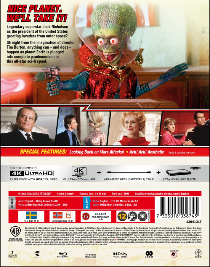 Movie - Mars Attacks! (Ltd Steelbook 2-Disc / 4K UHD + Blu-ray)