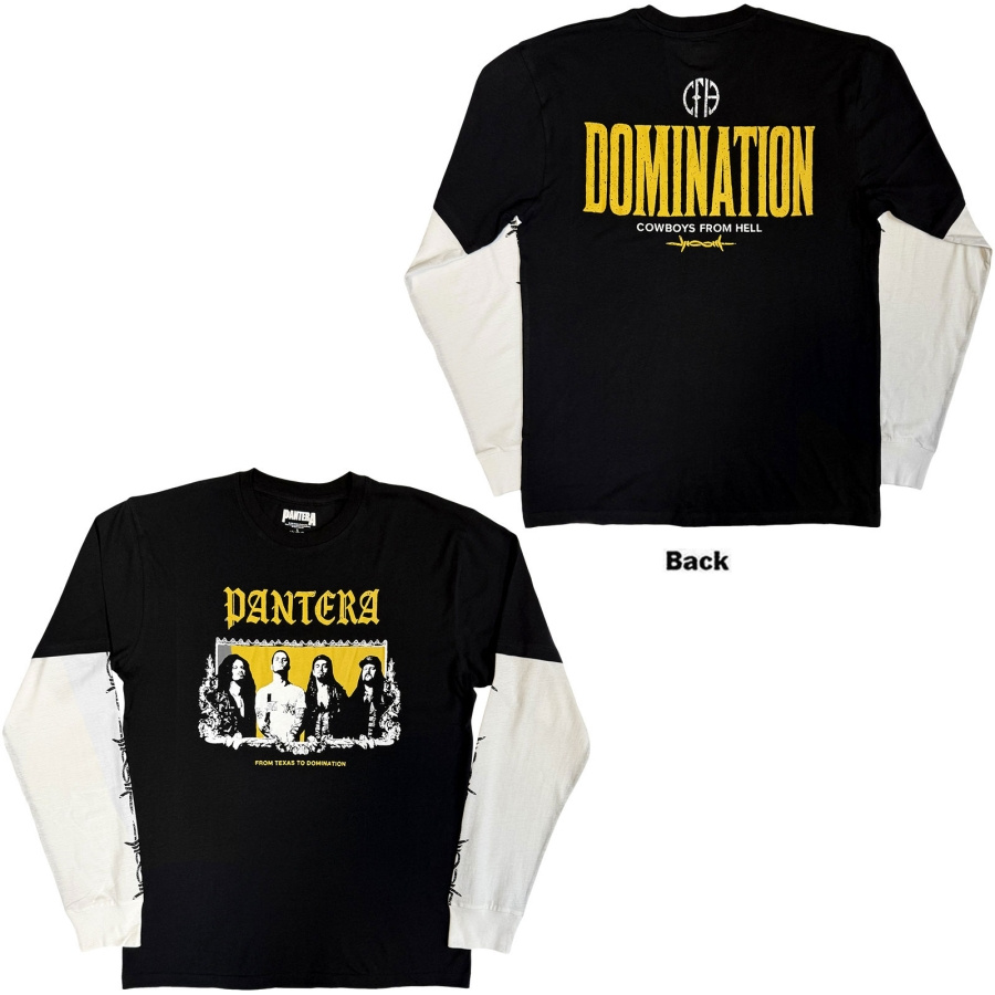 Pantera - Texas To Domination Uni Bl/Wht Layered Longsleeve