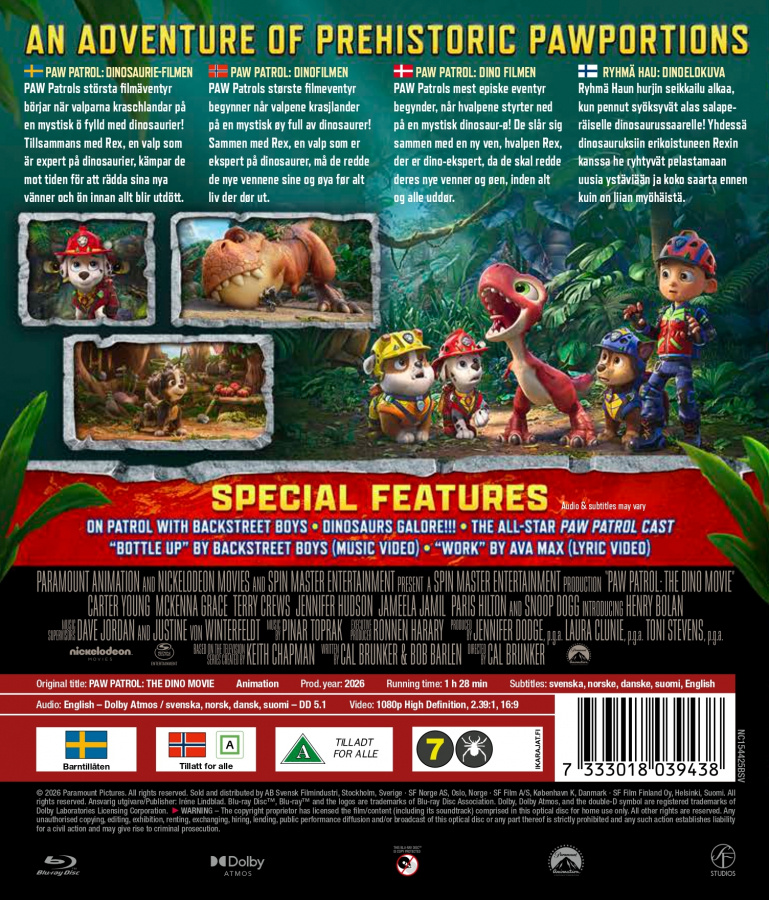 Movie - Paw Patrol: The Dino Movie (Blu-ray)