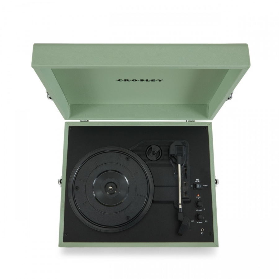Vinylspelare - Voyager Portable Turntable  (Sage)- Now With Bluetooth Out