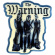 Warning - Blue Blur Woven Patch Warning - Blue Blur Woven Patch