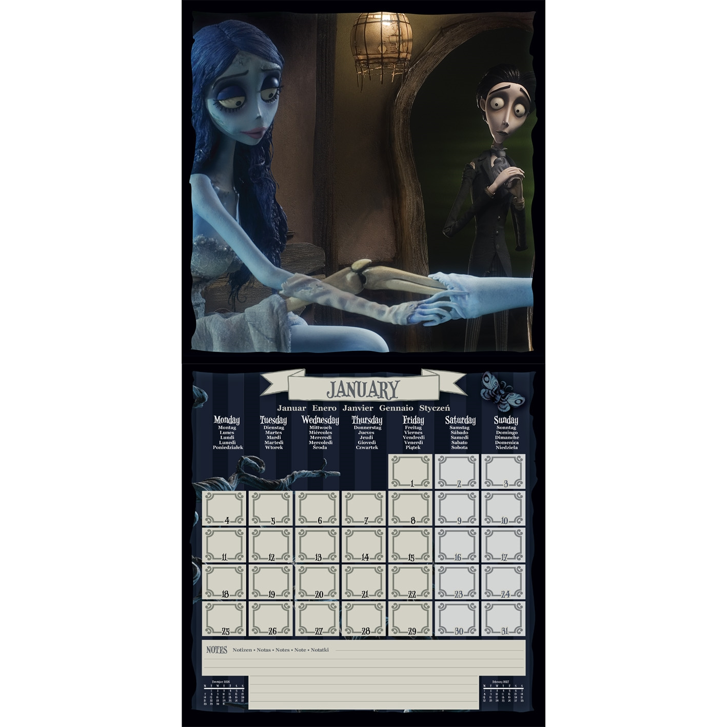 Corpse Bride  - 2027 30X30 Square Calendar
