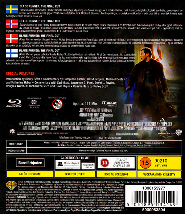 Movie - Blade Runner Final Cut (Bd/S/N)